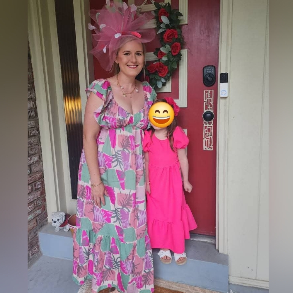 THML Pink and Green Patterned Dress | Kentucky Derby Dress